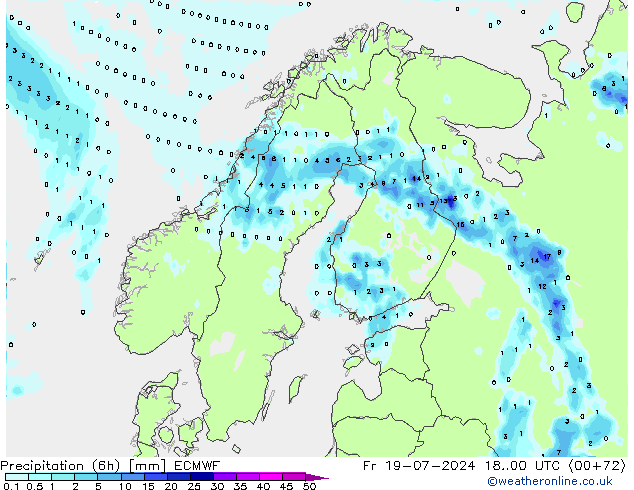 Z500/Rain (+SLP)/Z850 ECMWF 星期五 19.07.2024 00 UTC