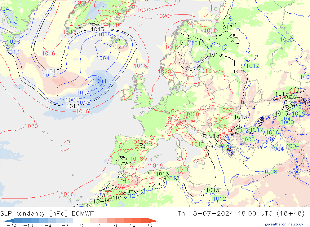 变压 ECMWF 星期四 18.07.2024 18 UTC