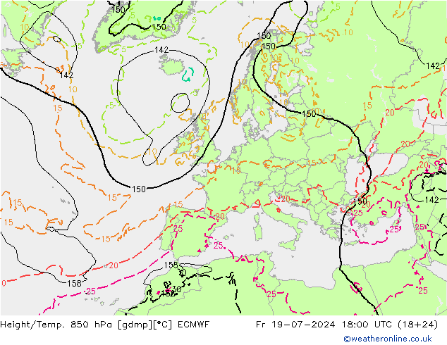 Z500/Regen(+SLP)/Z850 ECMWF vr 19.07.2024 18 UTC
