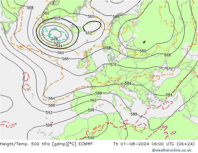 Z500/Regen(+SLP)/Z850 ECMWF do 01.08.2024 06 UTC