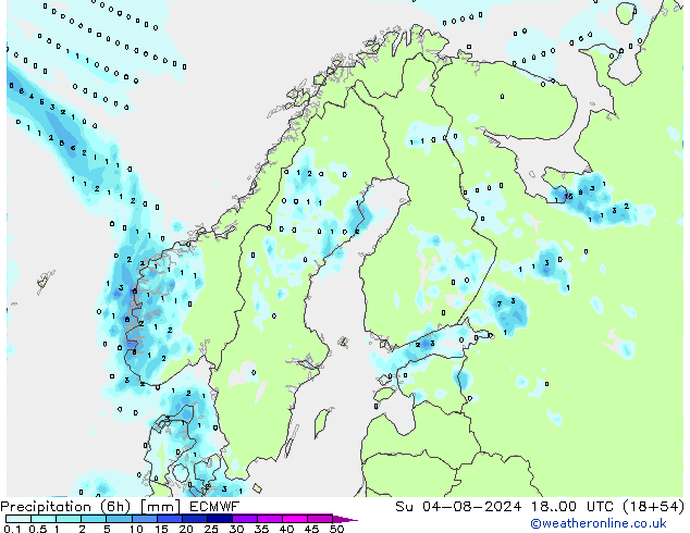 Z500/Regen(+SLP)/Z850 ECMWF zo 04.08.2024 00 UTC