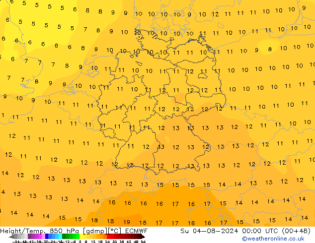 Z500/Regen(+SLP)/Z850 ECMWF zo 04.08.2024 00 UTC