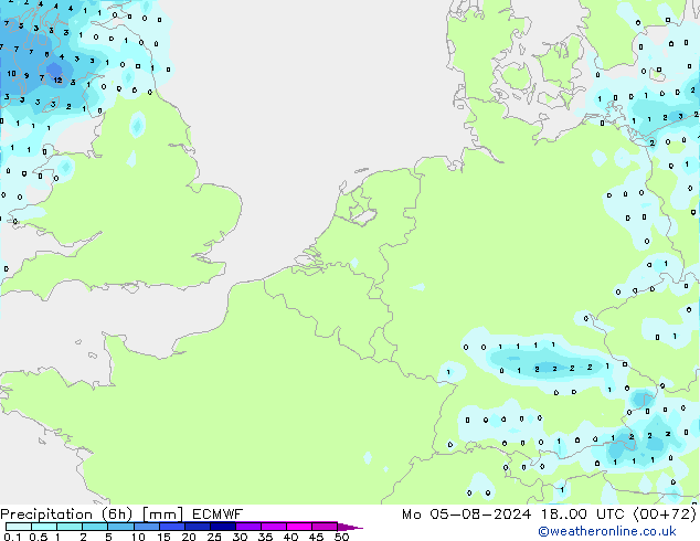 Z500/Regen(+SLP)/Z850 ECMWF ma 05.08.2024 00 UTC