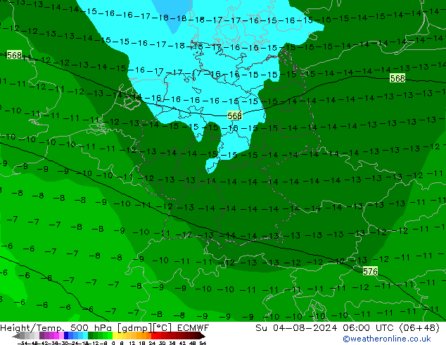 Z500/Regen(+SLP)/Z850 ECMWF zo 04.08.2024 06 UTC