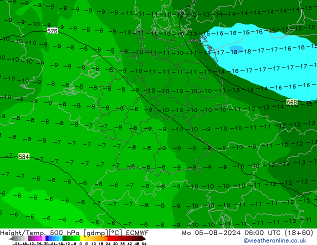 Z500/Regen(+SLP)/Z850 ECMWF ma 05.08.2024 06 UTC