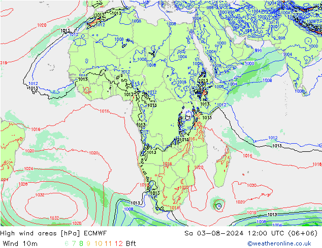 Windvelden ECMWF za 03.08.2024 12 UTC