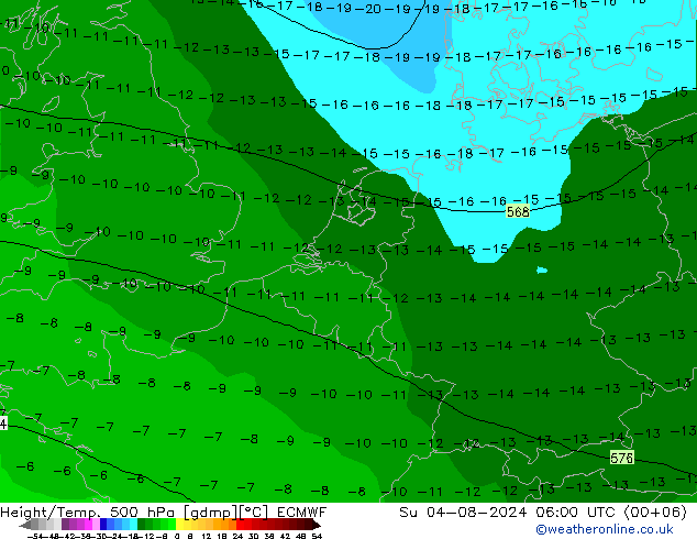 Z500/Regen(+SLP)/Z850 ECMWF zo 04.08.2024 06 UTC