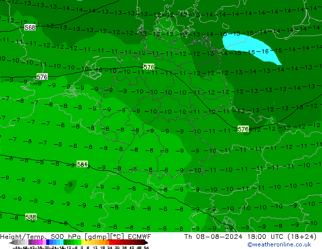 Z500/Regen(+SLP)/Z850 ECMWF do 08.08.2024 18 UTC