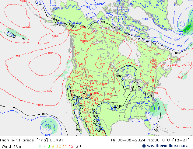 Windvelden ECMWF do 08.08.2024 15 UTC