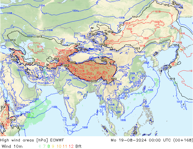 Windvelden ECMWF ma 19.08.2024 00 UTC