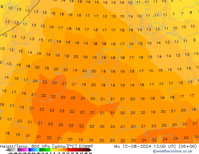 Z500/Regen(+SLP)/Z850 ECMWF ma 12.08.2024 12 UTC