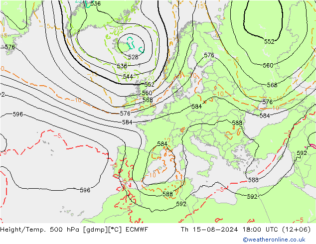 Z500/Regen(+SLP)/Z850 ECMWF do 15.08.2024 18 UTC