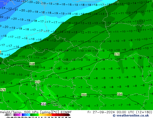 Z500/Rain (+SLP)/Z850 ECMWF Sex 27.09.2024 00 UTC