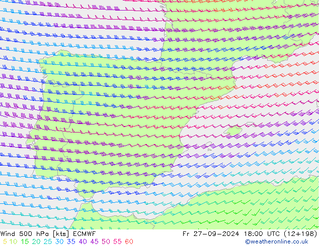  500 hPa ECMWF  27.09.2024 18 UTC