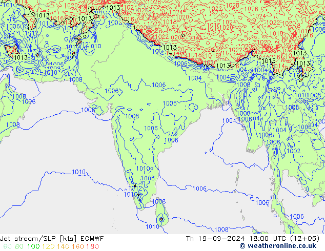 Courant-jet ECMWF jeu 19.09.2024 18 UTC