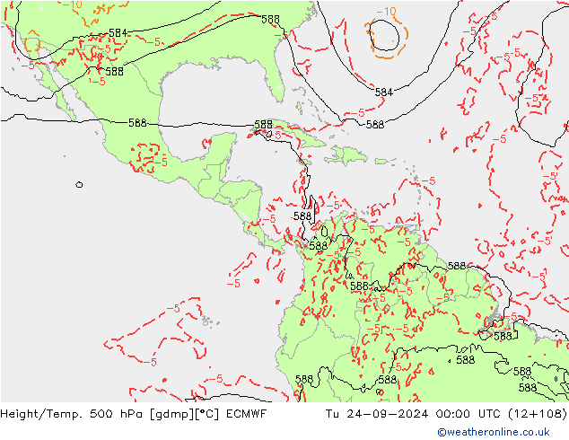 Z500/Regen(+SLP)/Z850 ECMWF di 24.09.2024 00 UTC