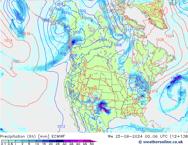 opad (6h) ECMWF śro. 25.09.2024 06 UTC