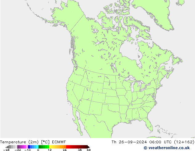 Temperature (2m) ECMWF Čt 26.09.2024 06 UTC