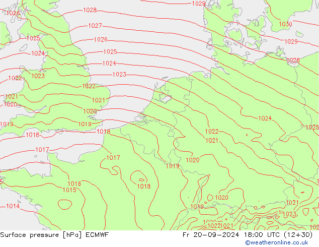 Yer basıncı ECMWF Cu 20.09.2024 18 UTC