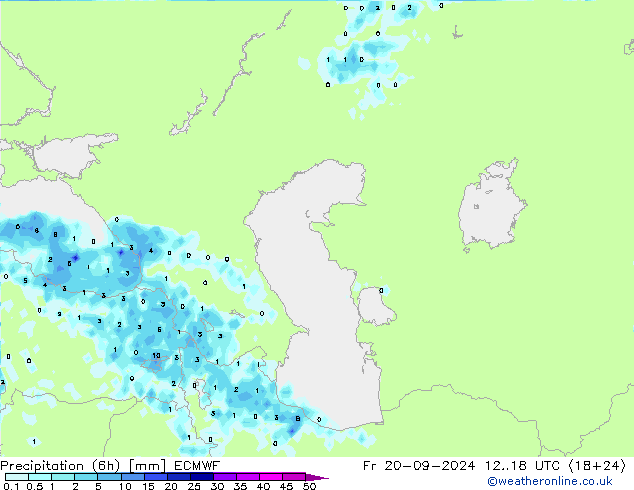 Z500/Rain (+SLP)/Z850 ECMWF Pá 20.09.2024 18 UTC