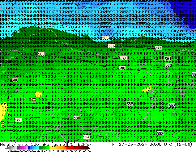 Z500/Rain (+SLP)/Z850 ECMWF Fr 20.09.2024 00 UTC