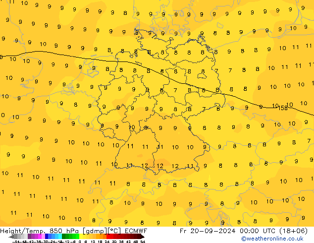 Z500/Rain (+SLP)/Z850 ECMWF ven 20.09.2024 00 UTC