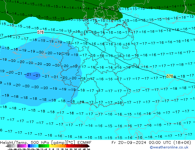 Z500/Rain (+SLP)/Z850 ECMWF Fr 20.09.2024 00 UTC