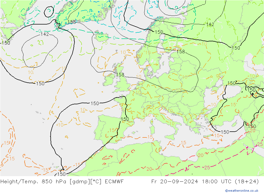 Z500/Rain (+SLP)/Z850 ECMWF пт 20.09.2024 18 UTC