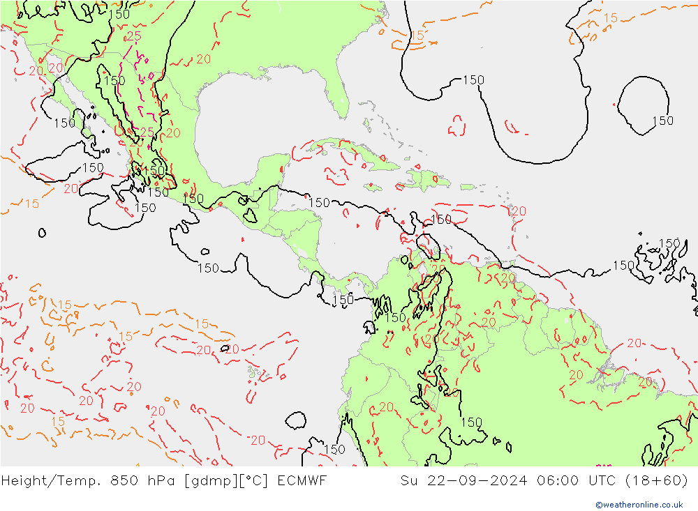 Z500/Rain (+SLP)/Z850 ECMWF dim 22.09.2024 06 UTC