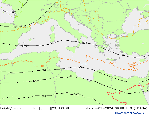 Z500/Rain (+SLP)/Z850 ECMWF Seg 23.09.2024 06 UTC