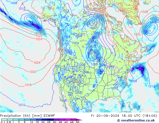 Z500/Yağmur (+YB)/Z850 ECMWF Cu 20.09.2024 00 UTC