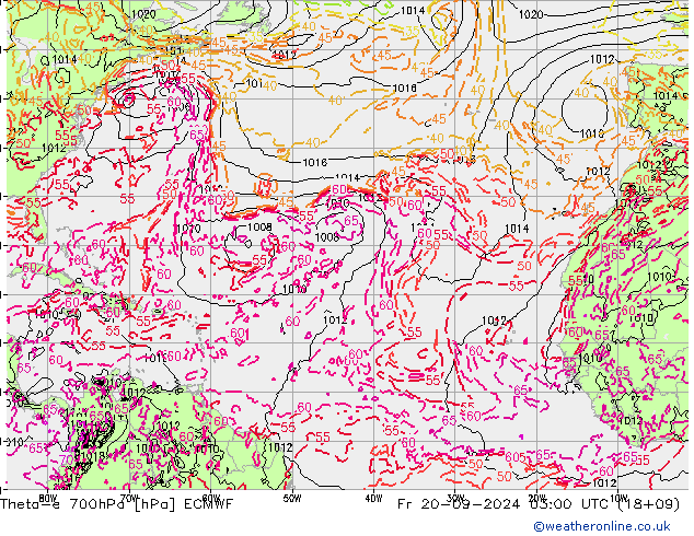 Theta-e 700hPa ECMWF vr 20.09.2024 03 UTC