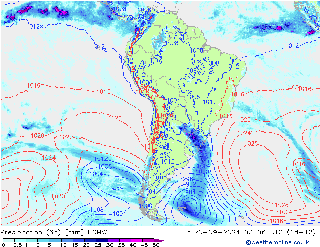 Z500/Rain (+SLP)/Z850 ECMWF Pá 20.09.2024 06 UTC