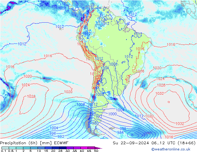 Z500/Rain (+SLP)/Z850 ECMWF Ne 22.09.2024 12 UTC