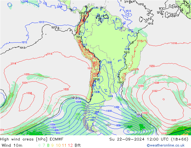 Sturmfelder ECMWF So 22.09.2024 12 UTC