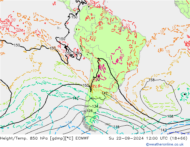 Z500/Rain (+SLP)/Z850 ECMWF Ne 22.09.2024 12 UTC