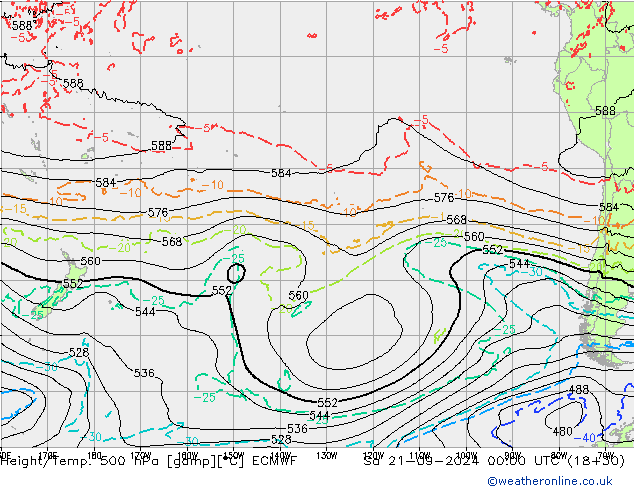 Z500/Rain (+SLP)/Z850 ECMWF Sa 21.09.2024 00 UTC