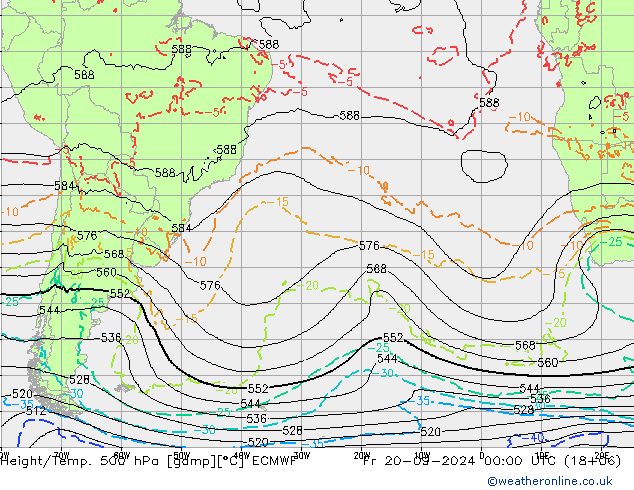 Z500/Rain (+SLP)/Z850 ECMWF пт 20.09.2024 00 UTC