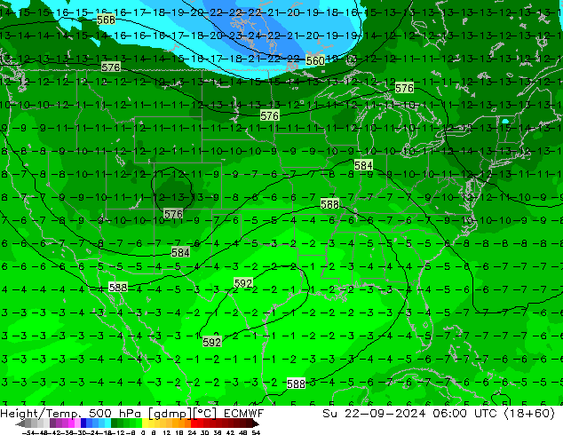 Z500/Rain (+SLP)/Z850 ECMWF Вс 22.09.2024 06 UTC