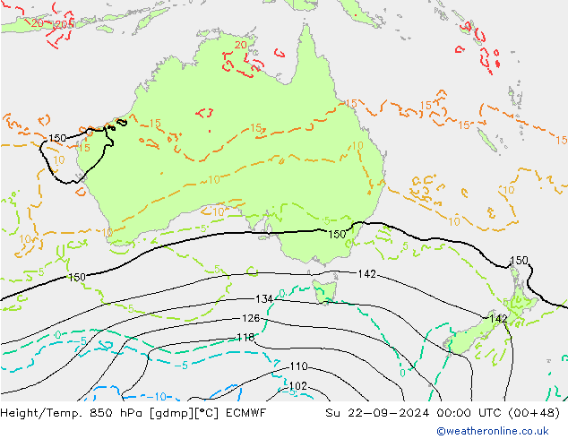 Z500/Rain (+SLP)/Z850 ECMWF dom 22.09.2024 00 UTC