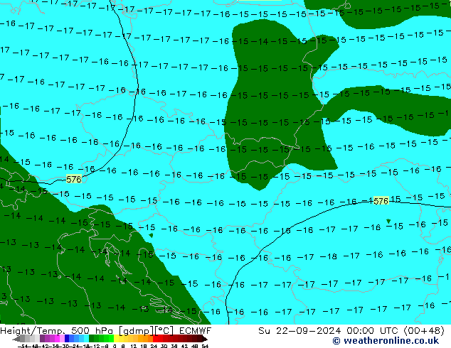 Z500/Rain (+SLP)/Z850 ECMWF Ne 22.09.2024 00 UTC