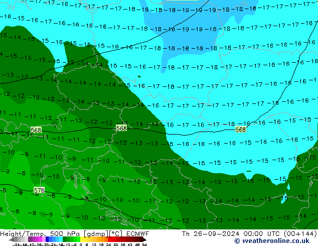 Z500/Rain (+SLP)/Z850 ECMWF gio 26.09.2024 00 UTC