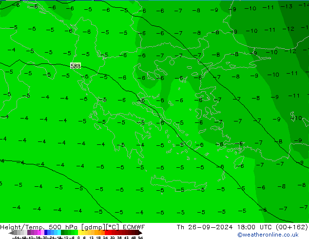 Z500/Rain (+SLP)/Z850 ECMWF ��� 26.09.2024 18 UTC