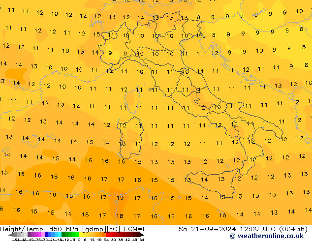 Z500/Rain (+SLP)/Z850 ECMWF Sa 21.09.2024 12 UTC