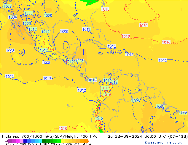 700-1000 hPa Kalınlığı ECMWF Cts 28.09.2024 06 UTC