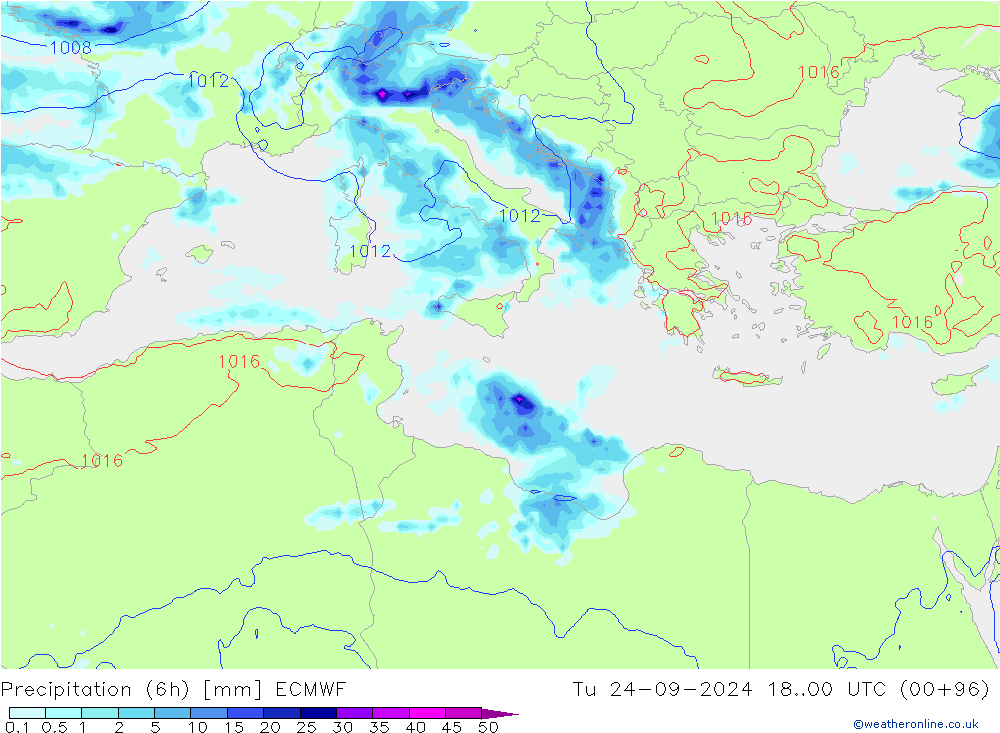 Z500/Rain (+SLP)/Z850 ECMWF mar 24.09.2024 00 UTC