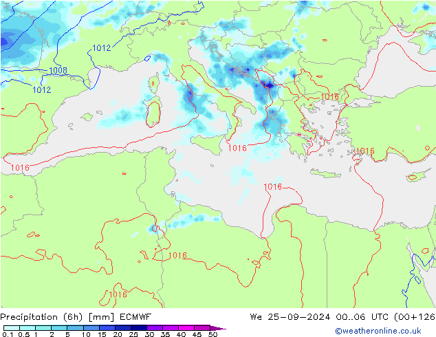 Z500/Rain (+SLP)/Z850 ECMWF We 25.09.2024 06 UTC