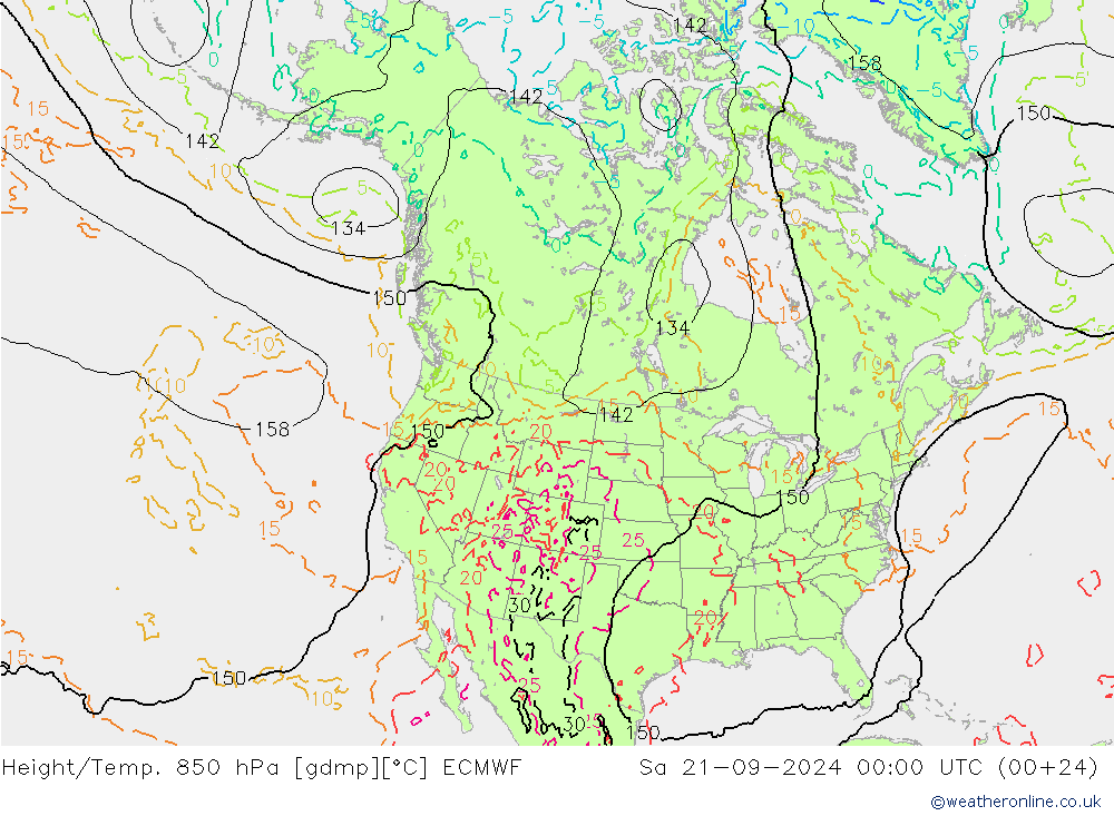 Z500/Rain (+SLP)/Z850 ECMWF Sa 21.09.2024 00 UTC