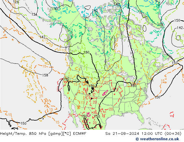 Z500/Rain (+SLP)/Z850 ECMWF Sáb 21.09.2024 12 UTC