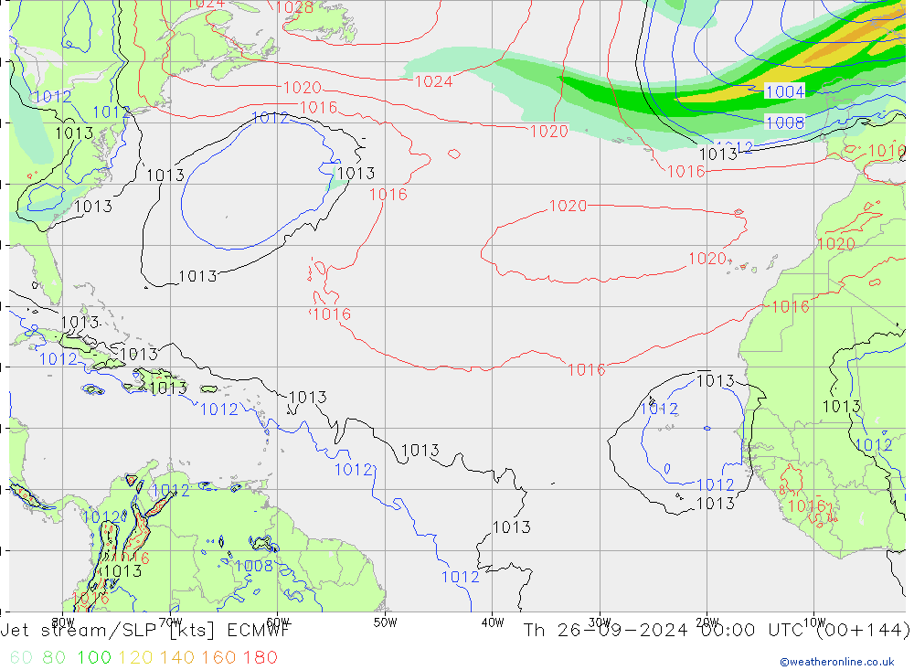 джет/приземное давление ECMWF чт 26.09.2024 00 UTC